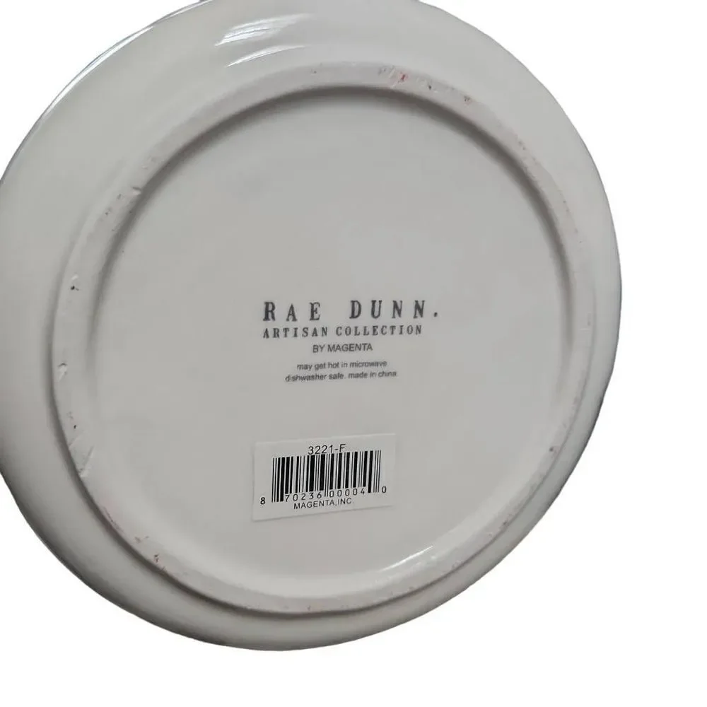 Rae Dunn White Black Ceramic Lidded Flour Canister Jar